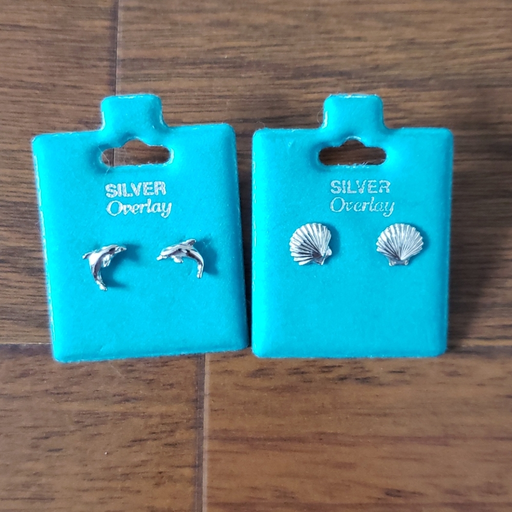 Sets of Dolphin and Shell Earrings (0726)